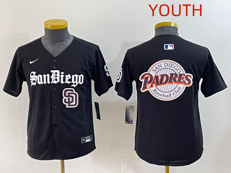 Youth 2025 San Diego Padres Blank Black Five generations Joint Name Nike MLB Jersey style 24